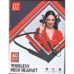 Kin 1+plus Wireless Neckband Playback Battery with Call Vibration Alert Bluetooth Headset  (Grey, In the Ear)