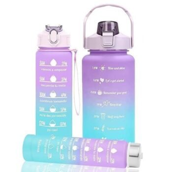 Kin Unbreakable 3 Silicone Water Bottle for Home, Office, Gym  2000+1000ml+500 ml Bottle (Multicolor)