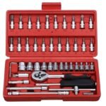 Kin 46PCS Sockets Extension Bars,Mechanic Tool Kits for Household Repair.