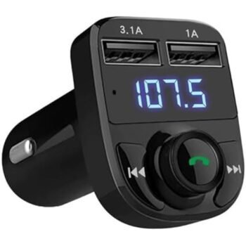 Kin X8 3.1A Multifuction Bluetooth Wireless Car Mp3 Player with 2usb Output & Voltage Detection(Black)
