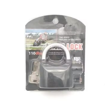 KIN High Quality Alarm Anti-Theft Security System Door Lock with Three Key & Extra Battery(Black).