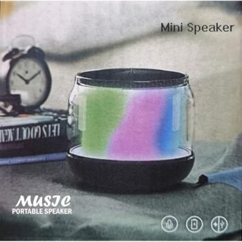 Kin Portable Crystal Bluetooth Speakers with Colourful Lights & Sound.