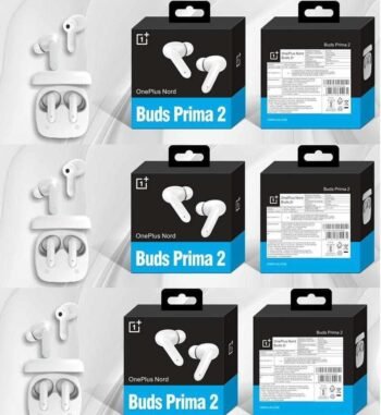 OnePlus Nord Prima2 Bluetooth Earbuds with 8 hrs Overall Playtime for Android & iOS. (White)