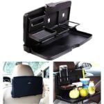 KIN Universal Car Travel Dining Food Tray with Multi Partition & clip Rope for Hanging.