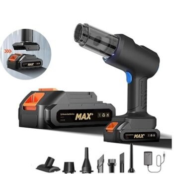 Kin 6in1 Handheld Car Vacuum Cleaner with Big Battery Usb Rechargeable for Vehicle Interior & Home Dust Cleaner.