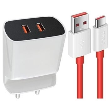 Vivo 22W  Fast Charger for Mobile with Detachable Cable & Dual Usb Port.