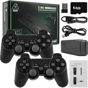 Kin 2.4G Wireless Retro Tv  4K Ultra HD Game Stick Console with Two Joystick Gamepad Kit .