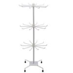 KIN Steel Display Products Rotating & Hanging Stand with 3 Tiers Layers for Shops.