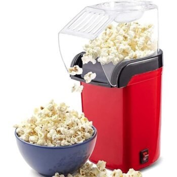 KIN 1200W Portable Electric Hot Air Oil-Free Popcorn Maker Machine for Home.