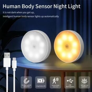 KIN Rechargeable Body Sensor Light for Bedroom,Stairs,Bathroom,Kitchen