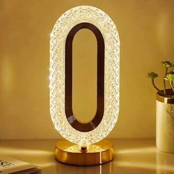 KIN Oval Crystal Touch Sensor Led Table Lamp with Dual Tone Light.