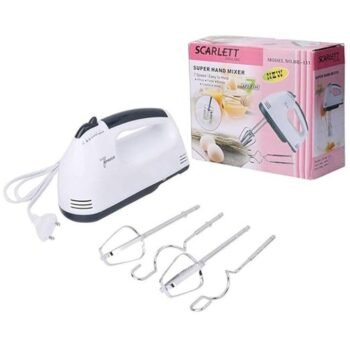 Scarlett Electric Super Hand Mixer Grinder Appliances with 7 Speed Controller for Kitchen.