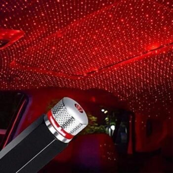 Kin Car Roof USB Portable Adjustable Star Projector Lights for  Car Interior (Red).