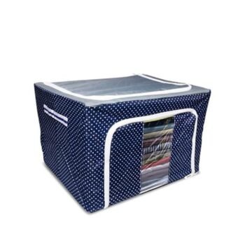 Kin 66 ltr. Foldable Cloth Wardrobe Organiser Storage Box with Steel Frame.