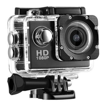 KIN Sports Waterproof Action Camera 1080P 12MP HD with 2.0 Inch Display & Mounting Accessories.