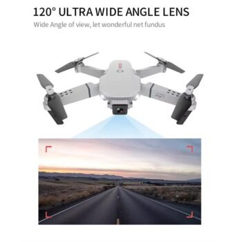 KIN E88 foldable pro drone with wifi connectivity HD Dual Camera Dual Battery.