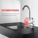 Kin Instant  Digital Display Portable Water Geyser Tap for Kitchen & Bathroom (WHITE & BLACK).