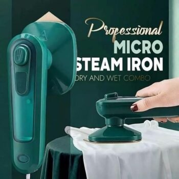 Kin Portable Travel Lightweight Mini Iron Steam with Water Spray Feature. (Green)