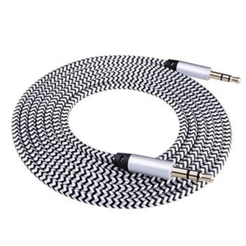 Kin  1mtr Aux Cable with 3.1mm jack for Mobile, Laptop, Tablet & Speaker.
