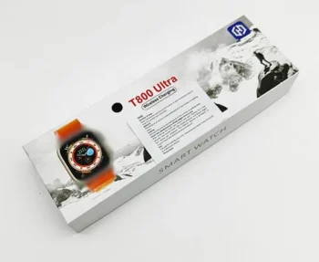 KIN T800 Ultra Smart Watch with Wireless Charging with Orange Strap